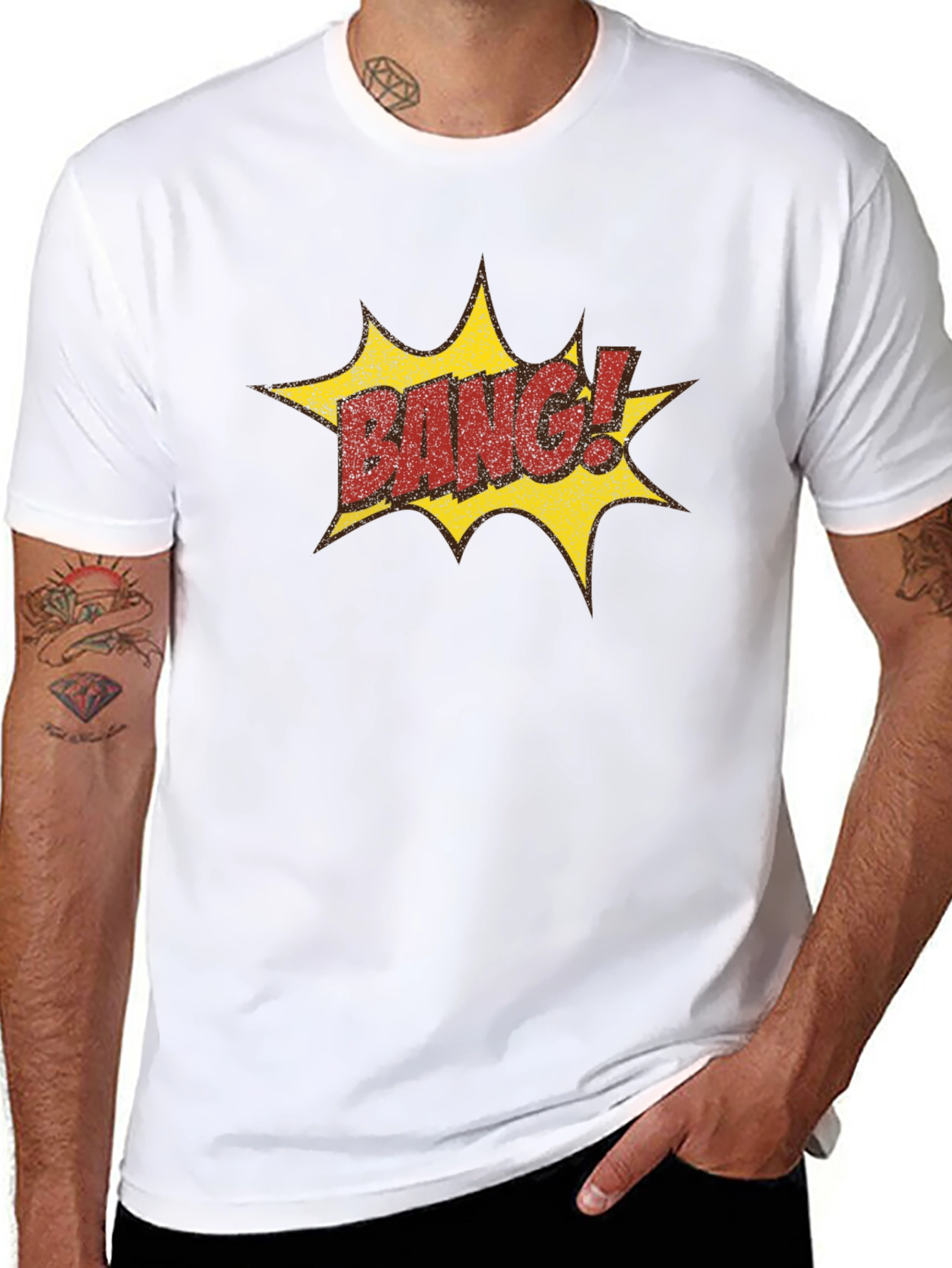 Bang! Graphic Print Black T-Shirt
