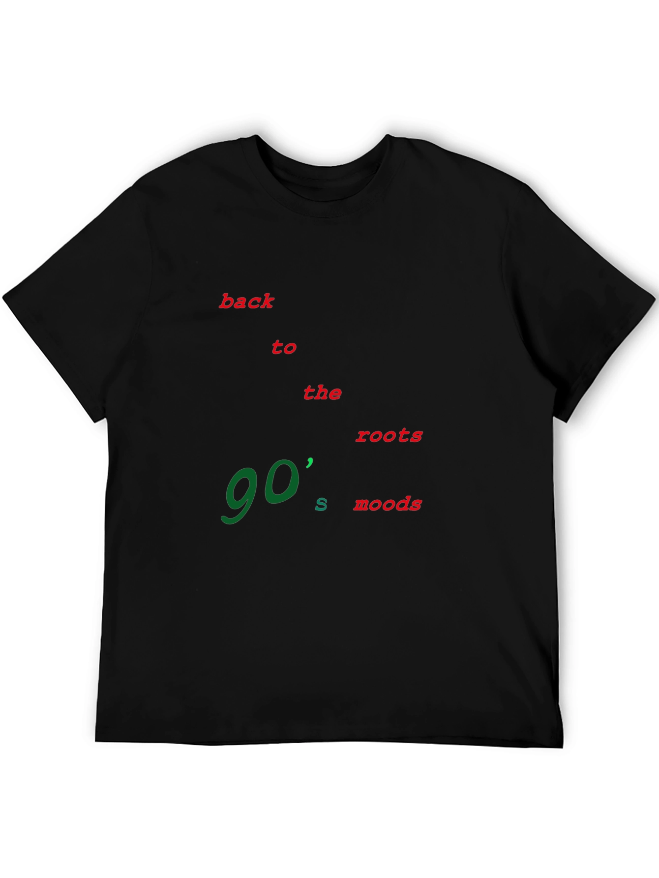 90s Moods Black T-Shirt