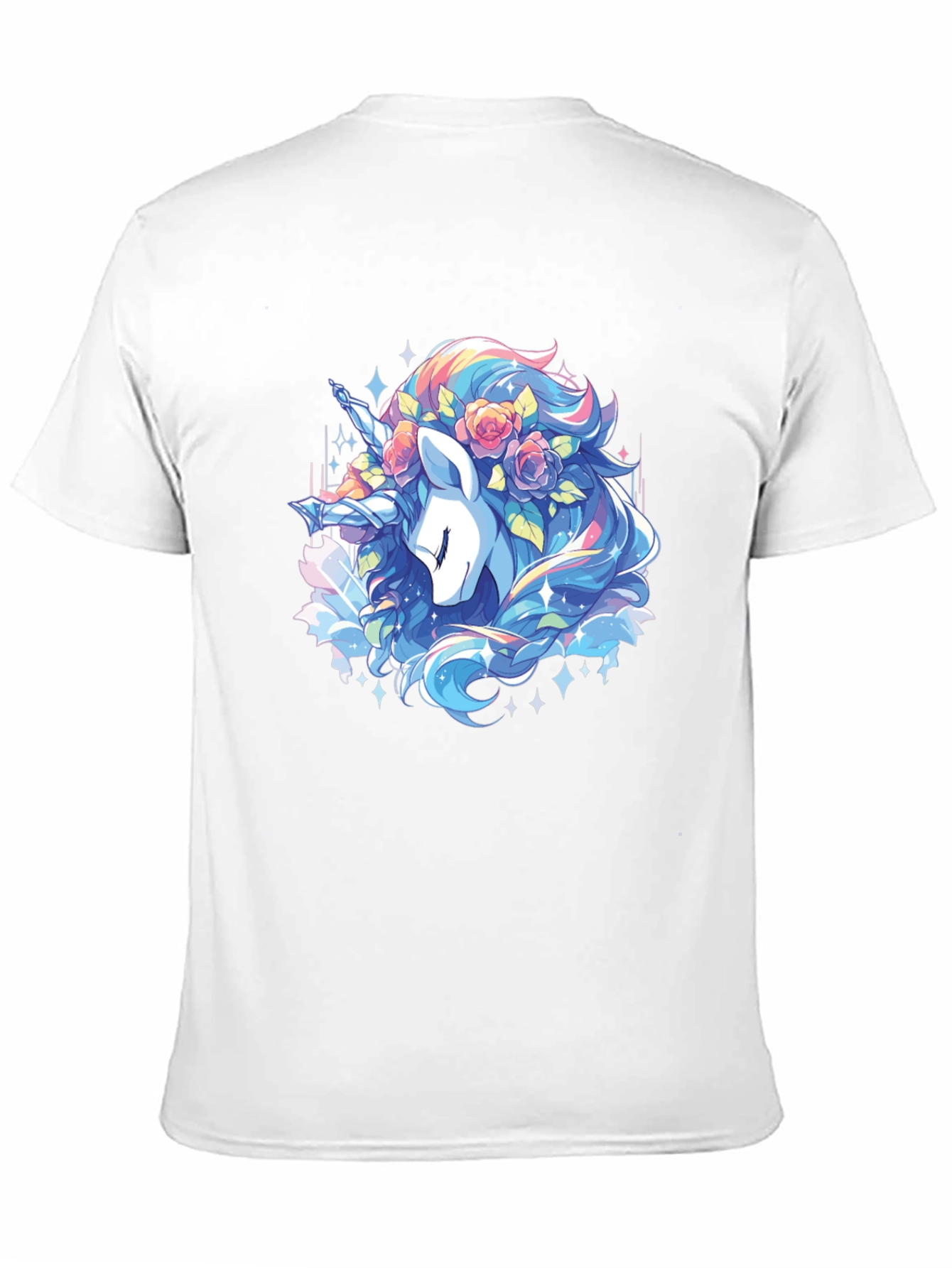 Unicorn Floral T-Shirt - Black