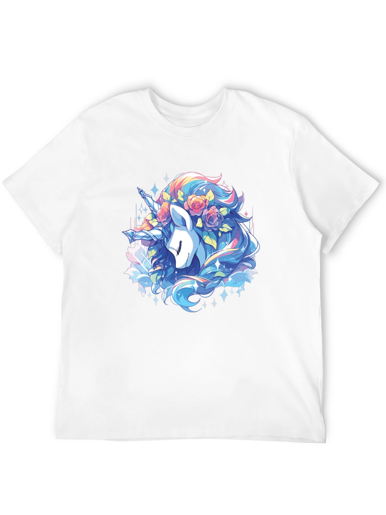 Unicorn Floral T-Shirt - Black