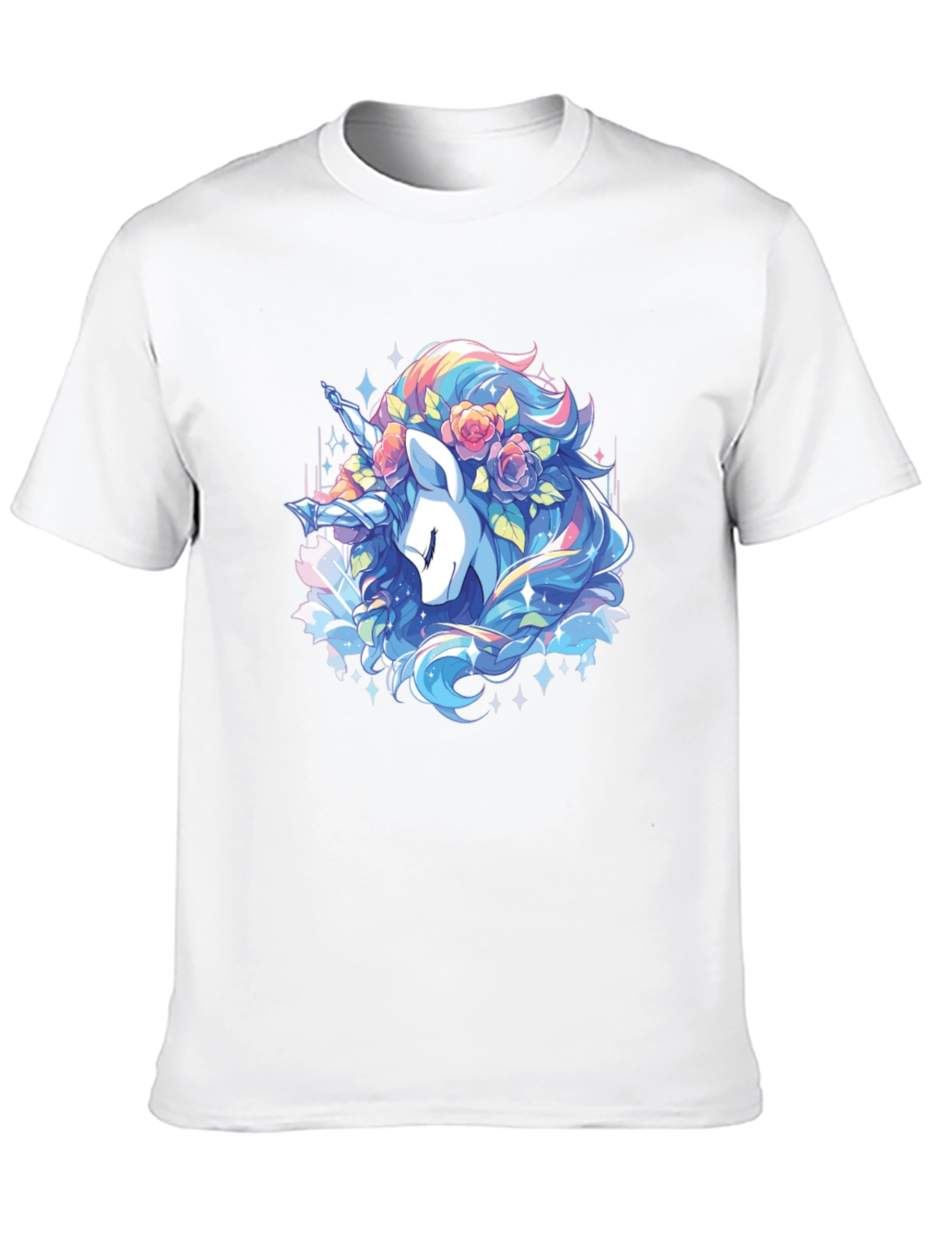 Unicorn Floral T-Shirt - Black