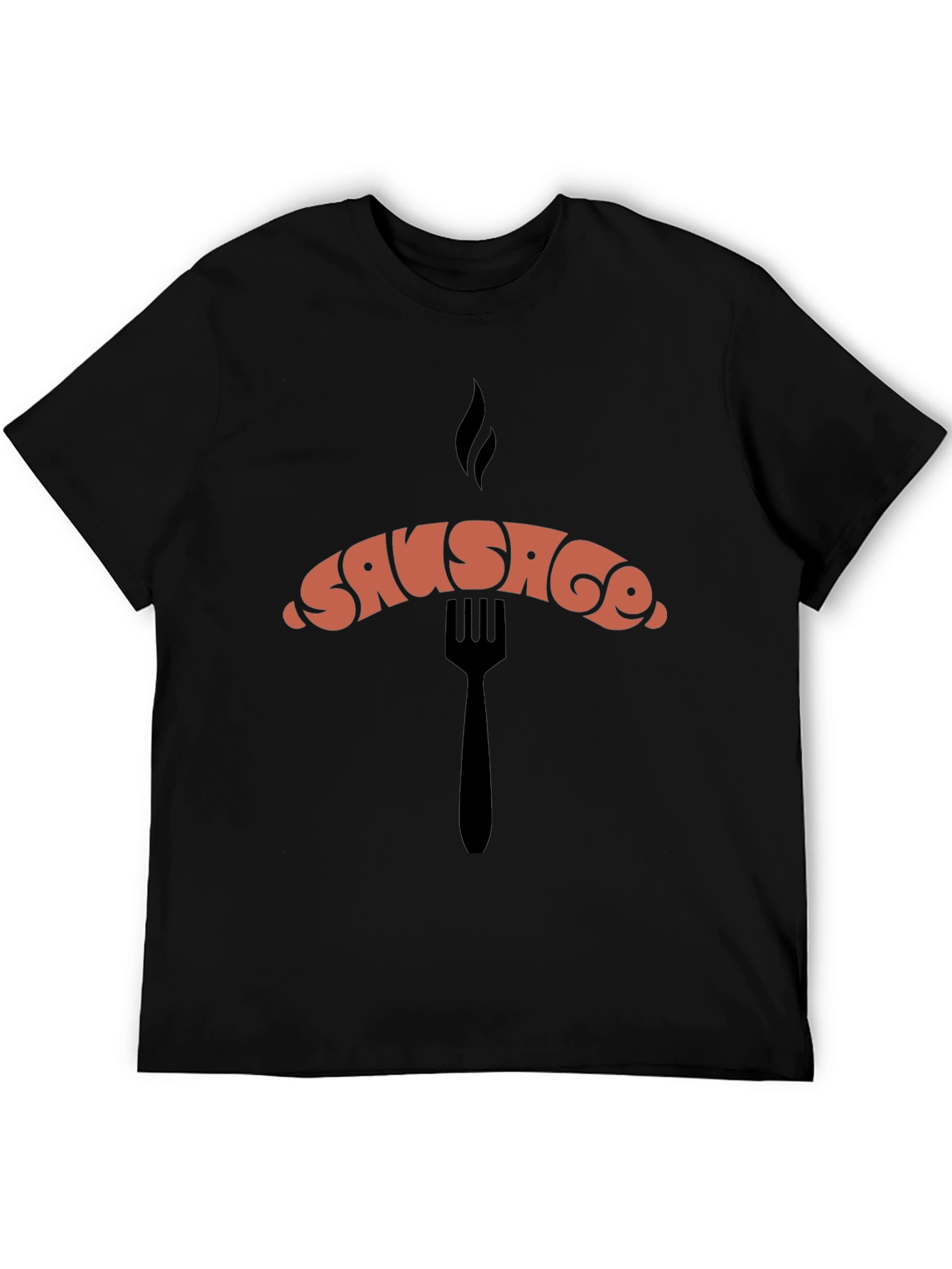 Sausage Graphic Black T-Shirt