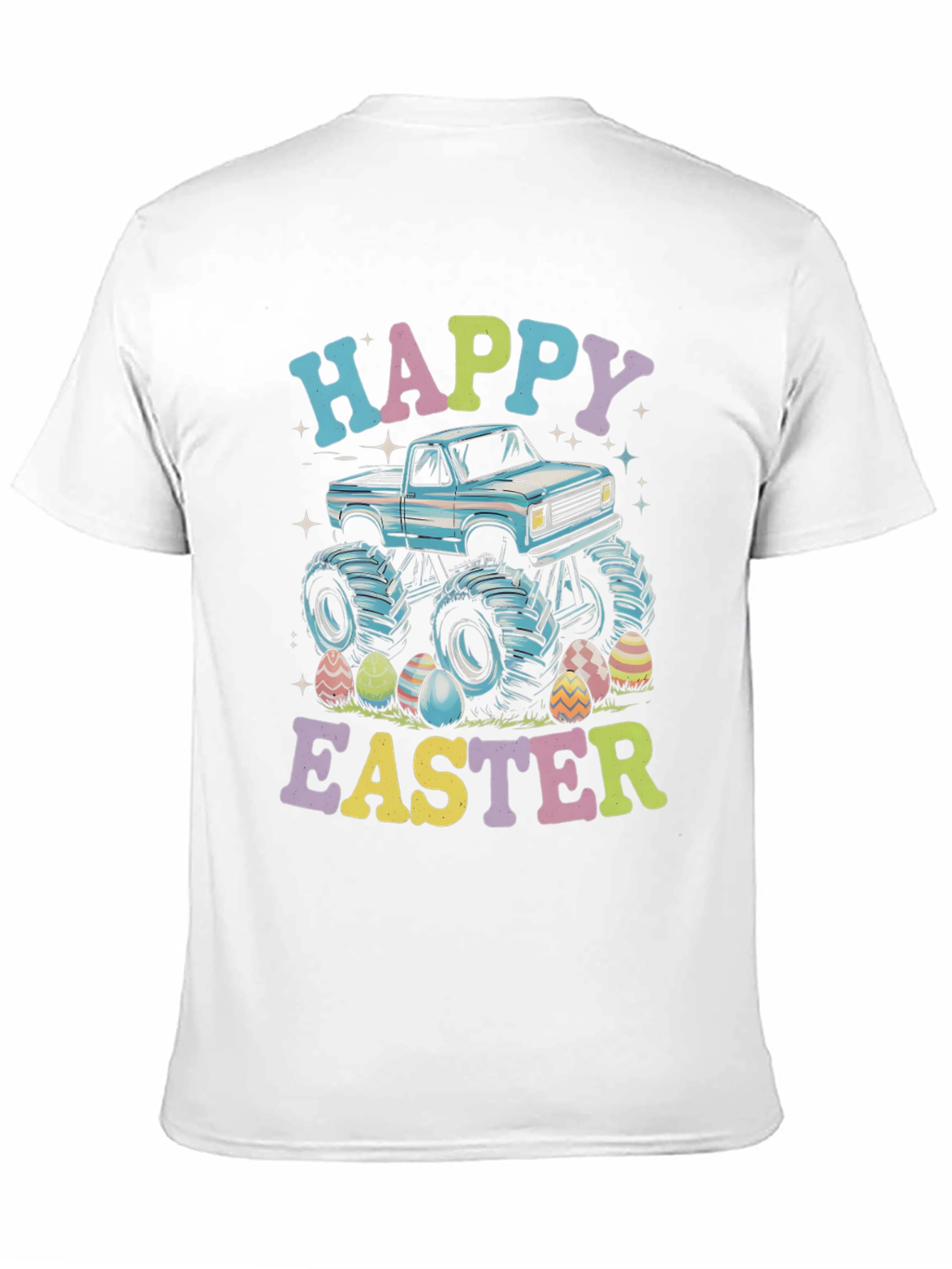 Happy Easter Monster Truck Graphic T-Shirt