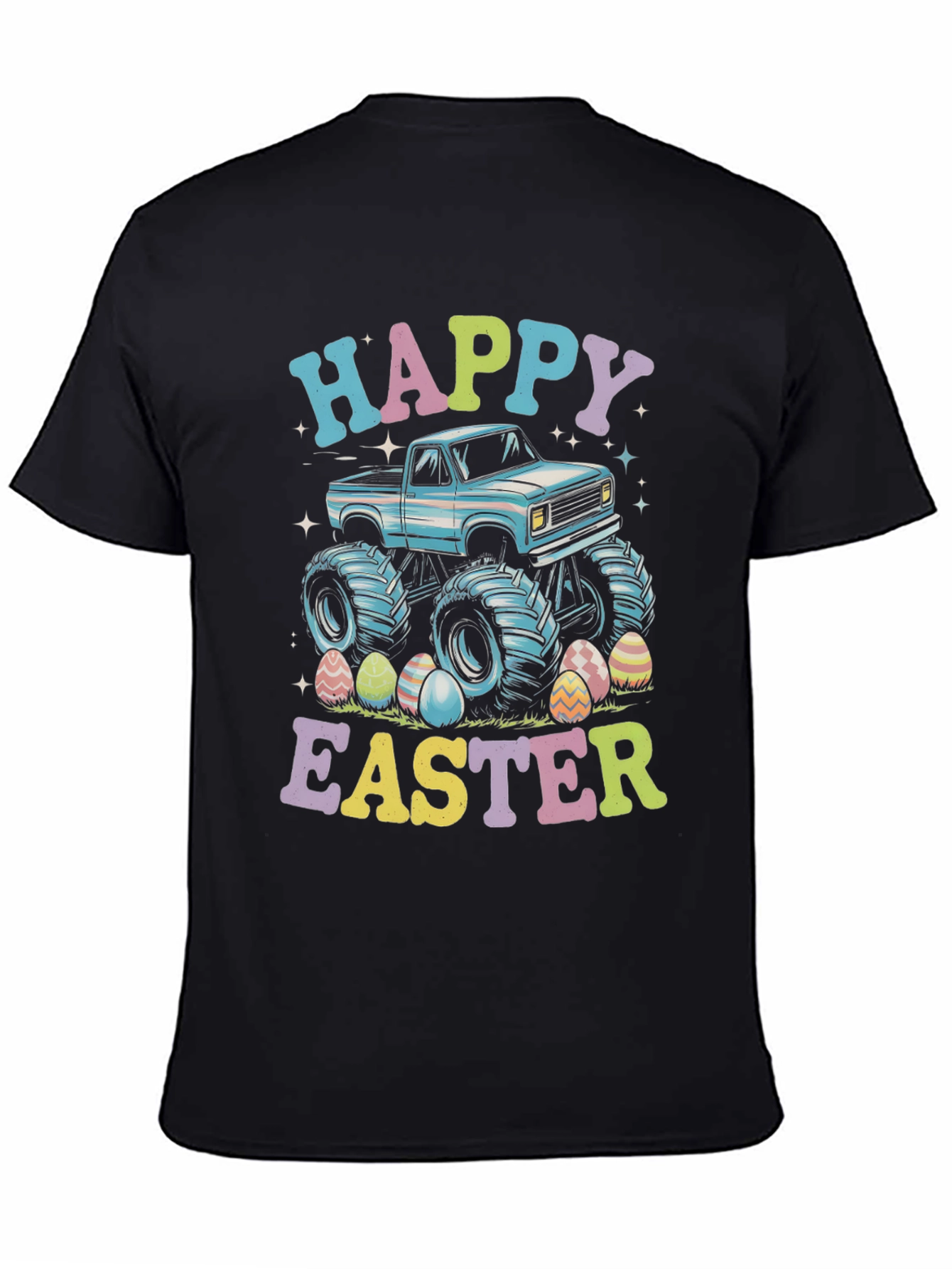Happy Easter Monster Truck Graphic T-Shirt