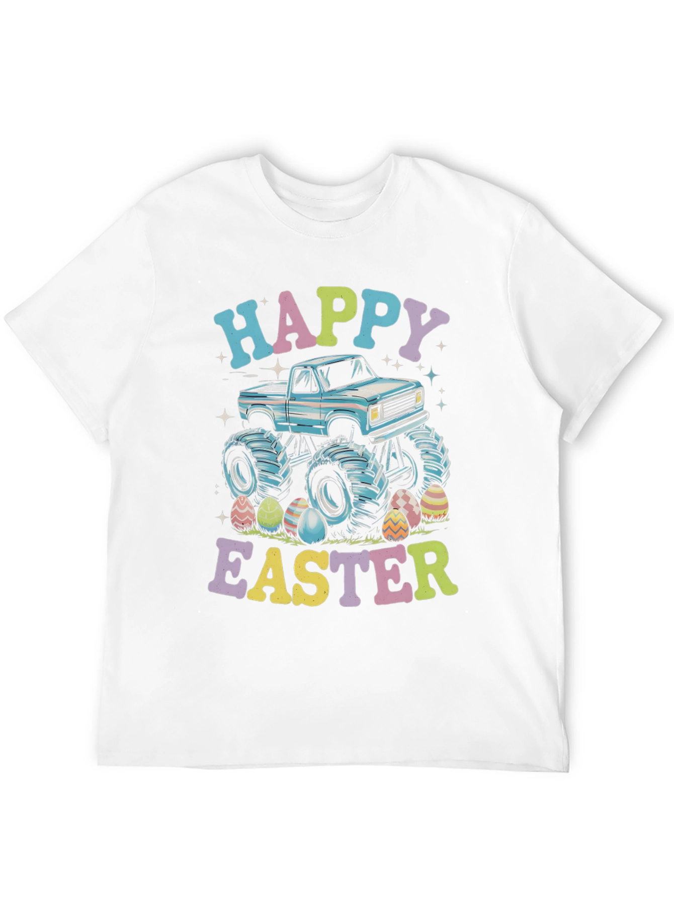 Happy Easter Monster Truck Graphic T-Shirt
