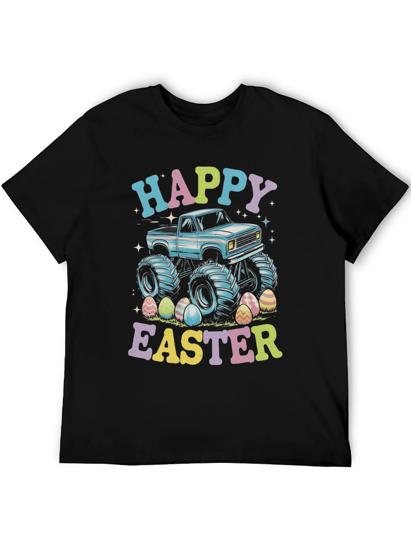 Happy Easter Monster Truck Graphic T-Shirt