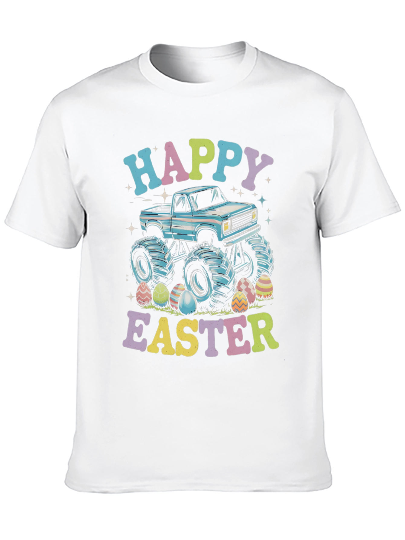 Happy Easter Monster Truck Graphic T-Shirt