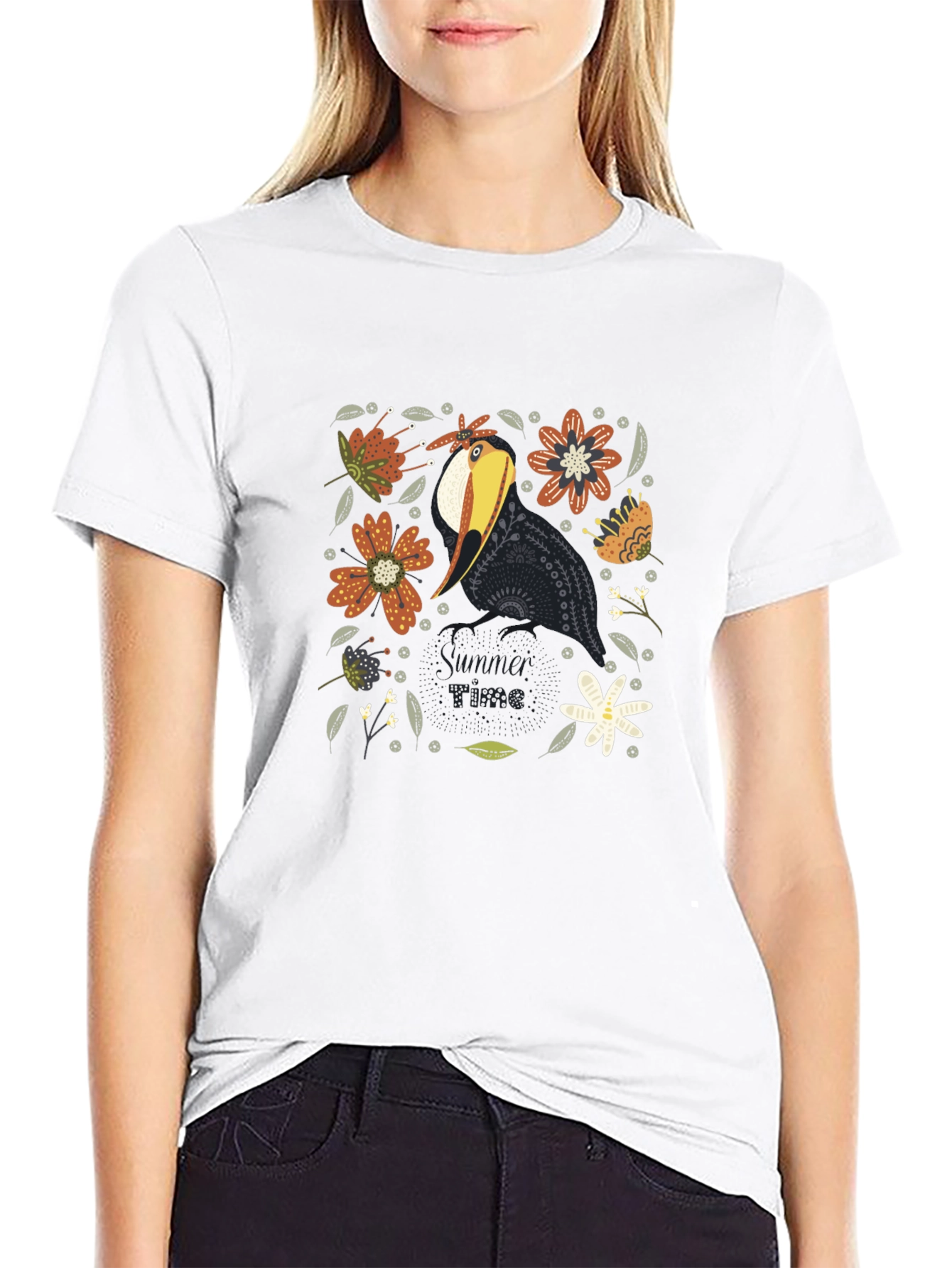 Summer Vibes Toucan Graphic Tee