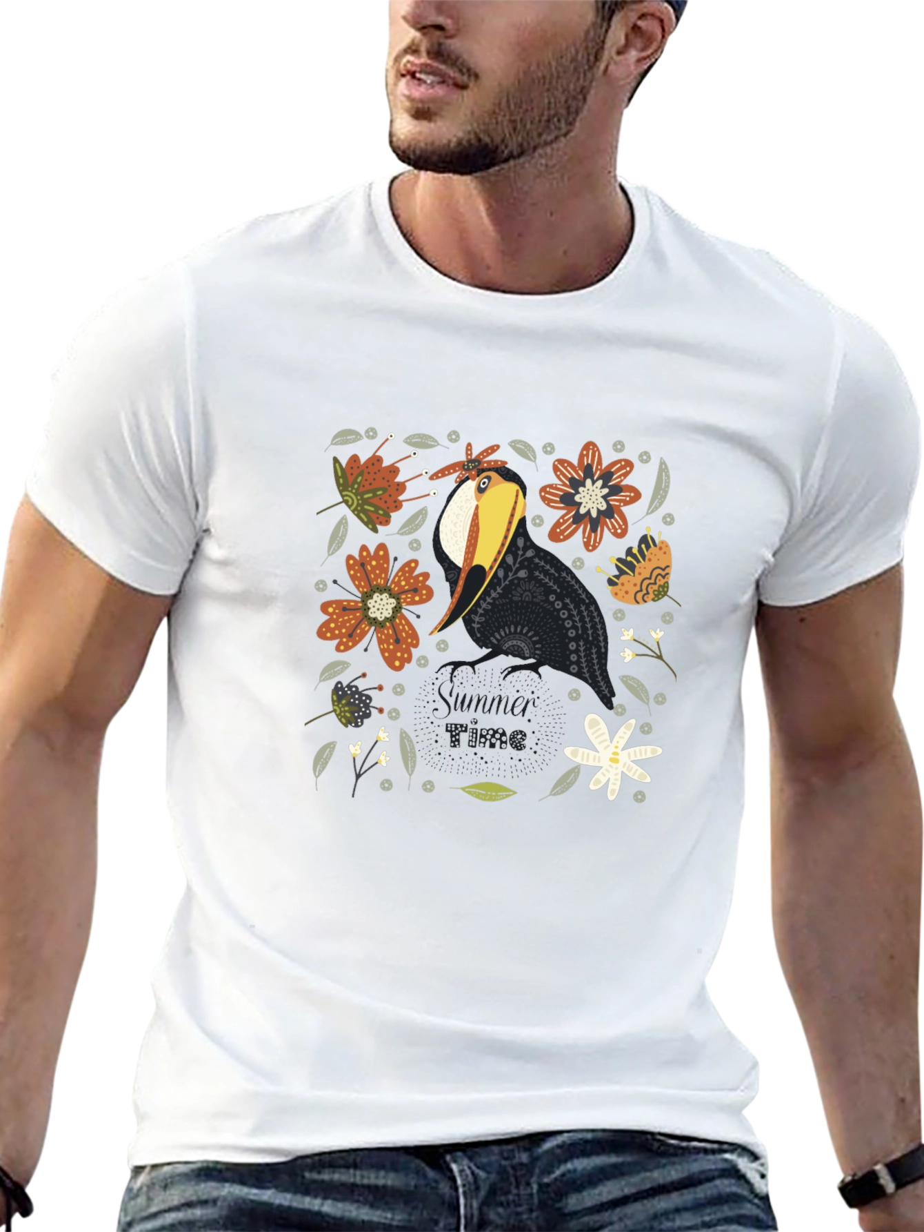 Summer Vibes Toucan Graphic Tee