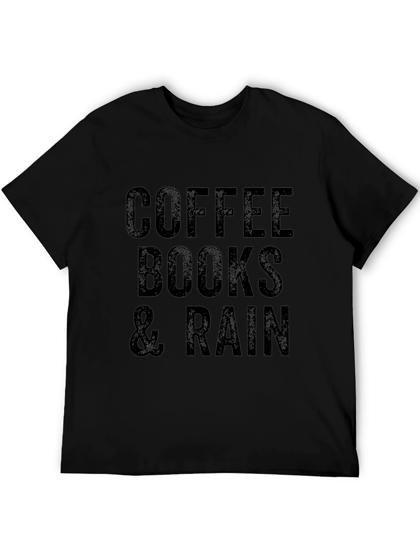 Coffee Books & Rain Graphic T-Shirt