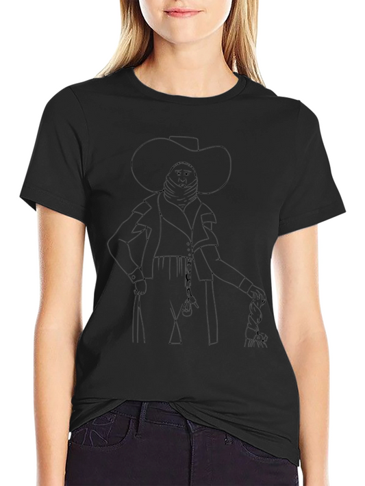 Charro T-Shirt - Black - Hand Drawn Look