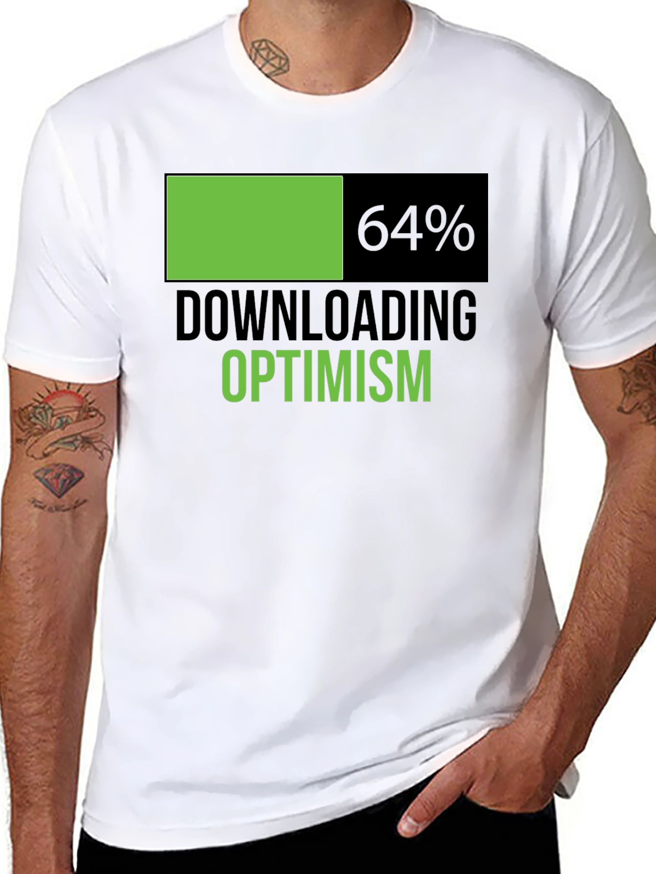 Downloading Optimism Graphic T-Shirt