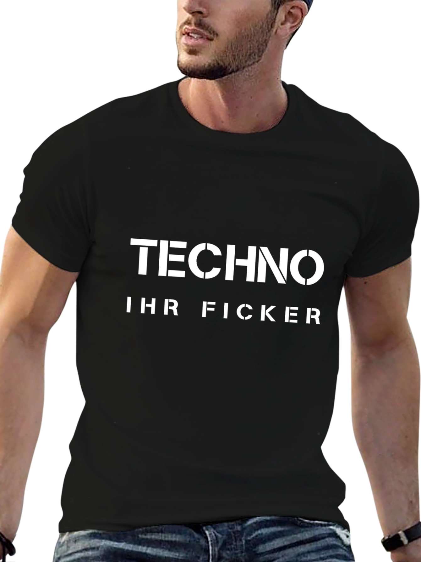 Techno Music Fan Black Tee