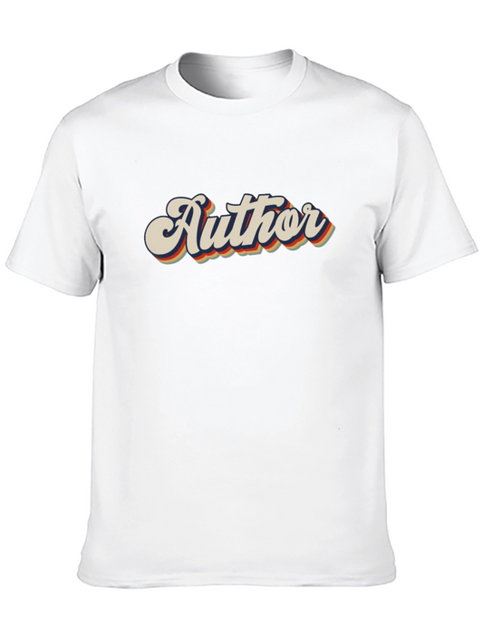 Retro Author Graphic Tee - Vintage Style Comfort