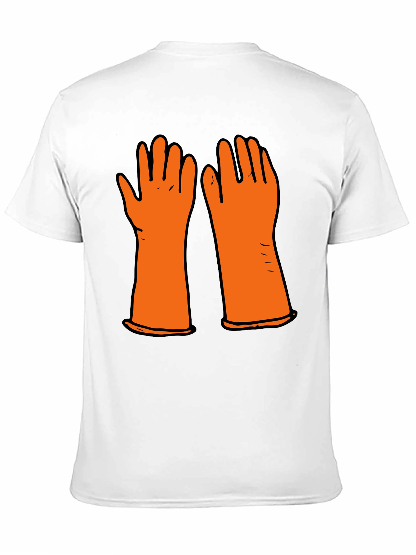 Cartoon Gloves Black Tee