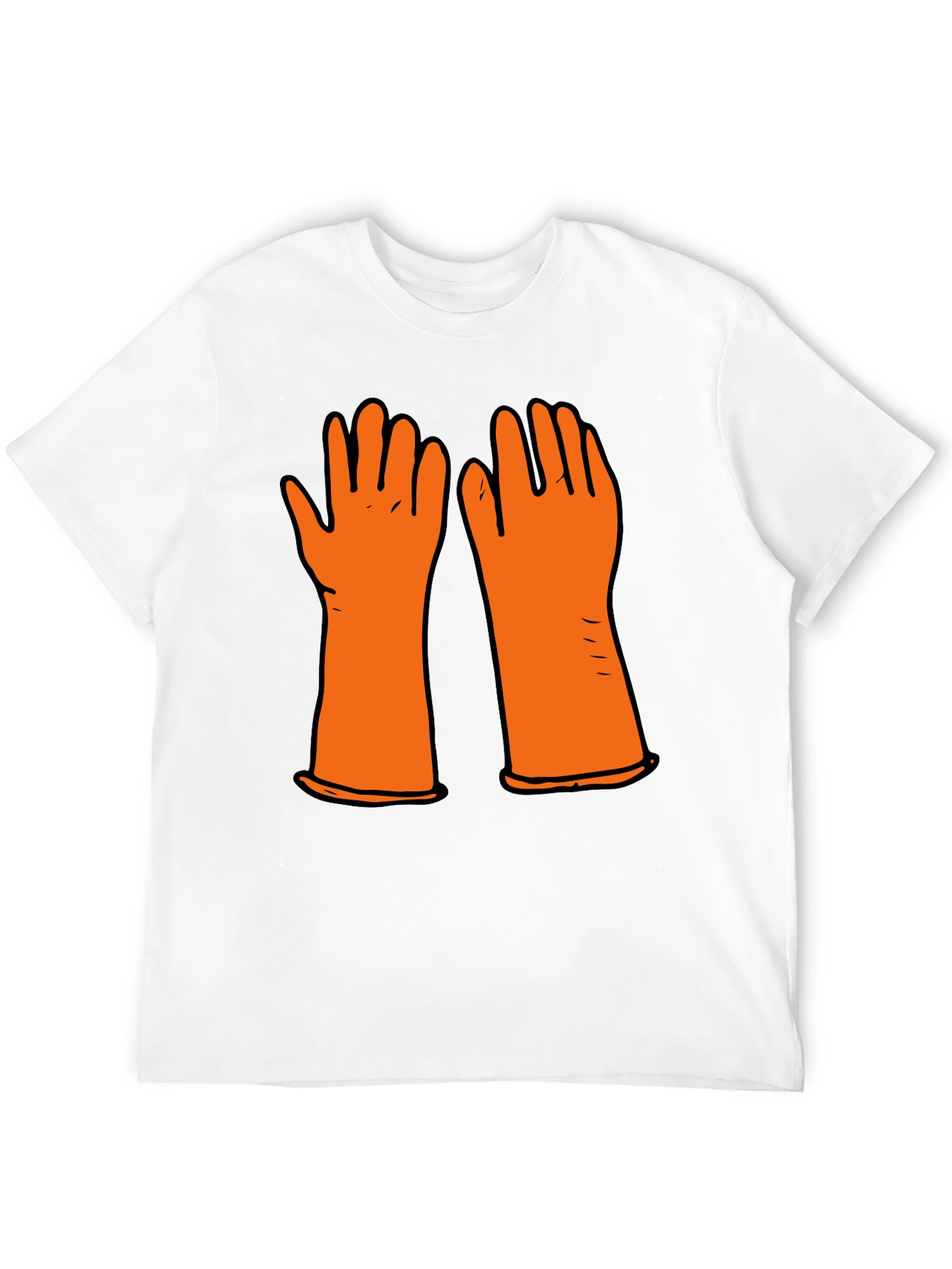 Cartoon Gloves Black Tee