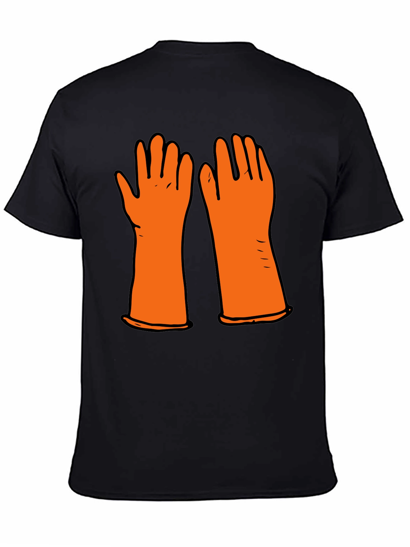 Cartoon Gloves Black Tee