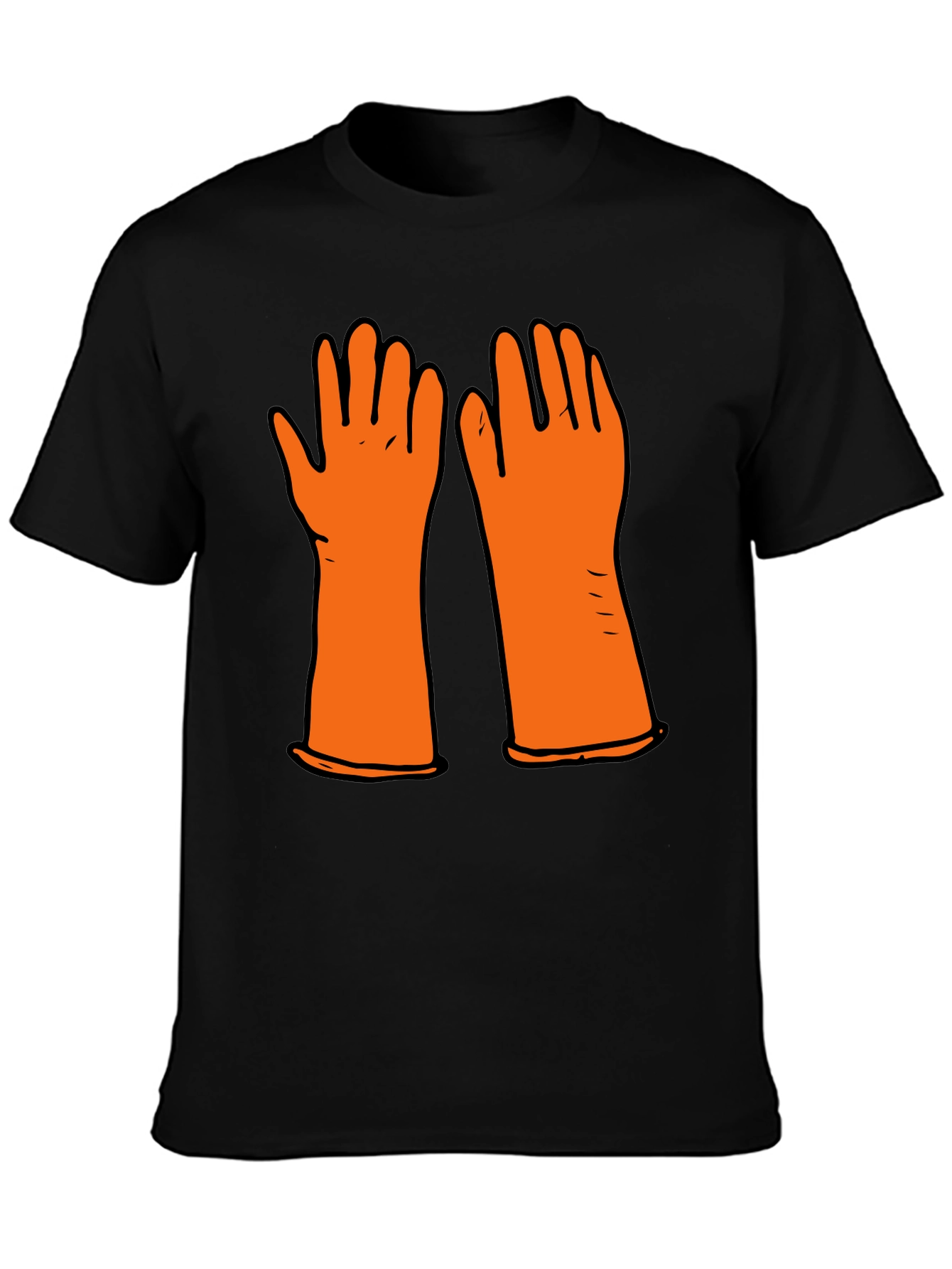 Cartoon Gloves Black Tee