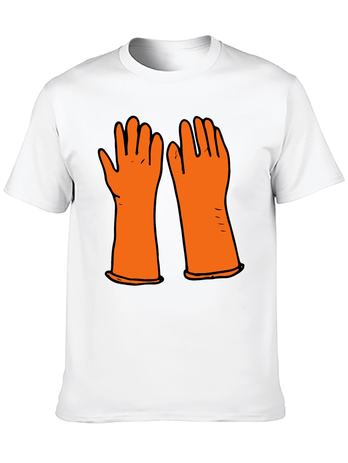 Cartoon Gloves Black Tee