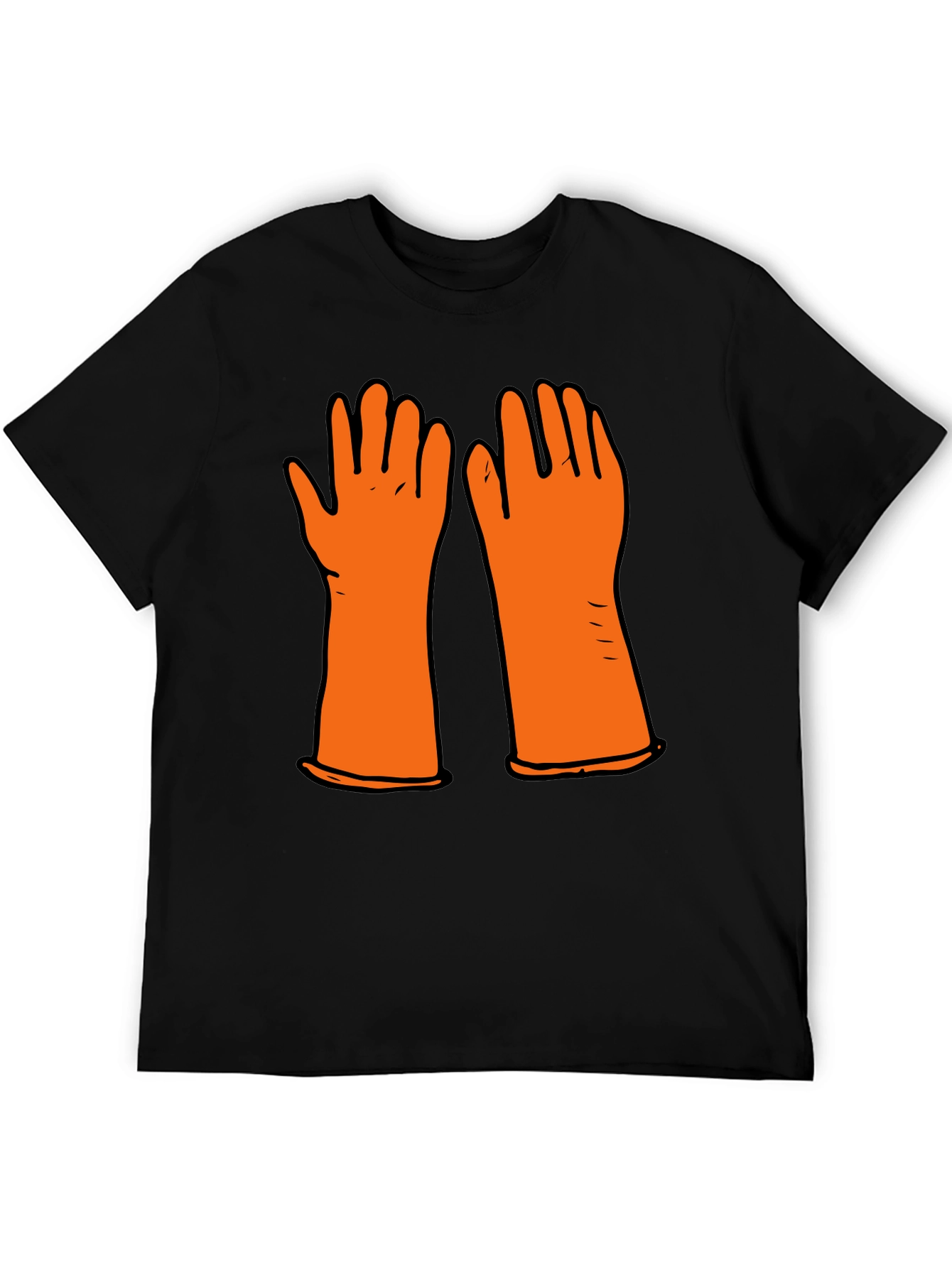 Cartoon Gloves Black Tee