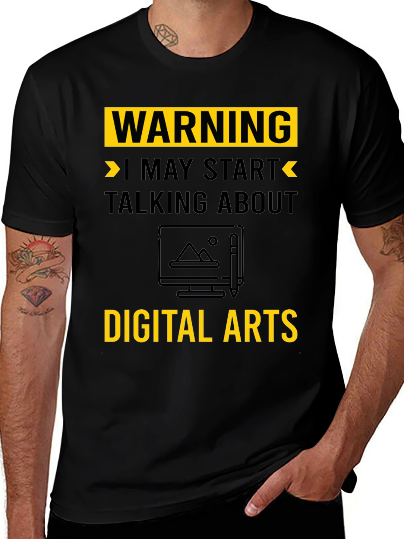 Warning May Start Talking About Digital Arts T-Shirt