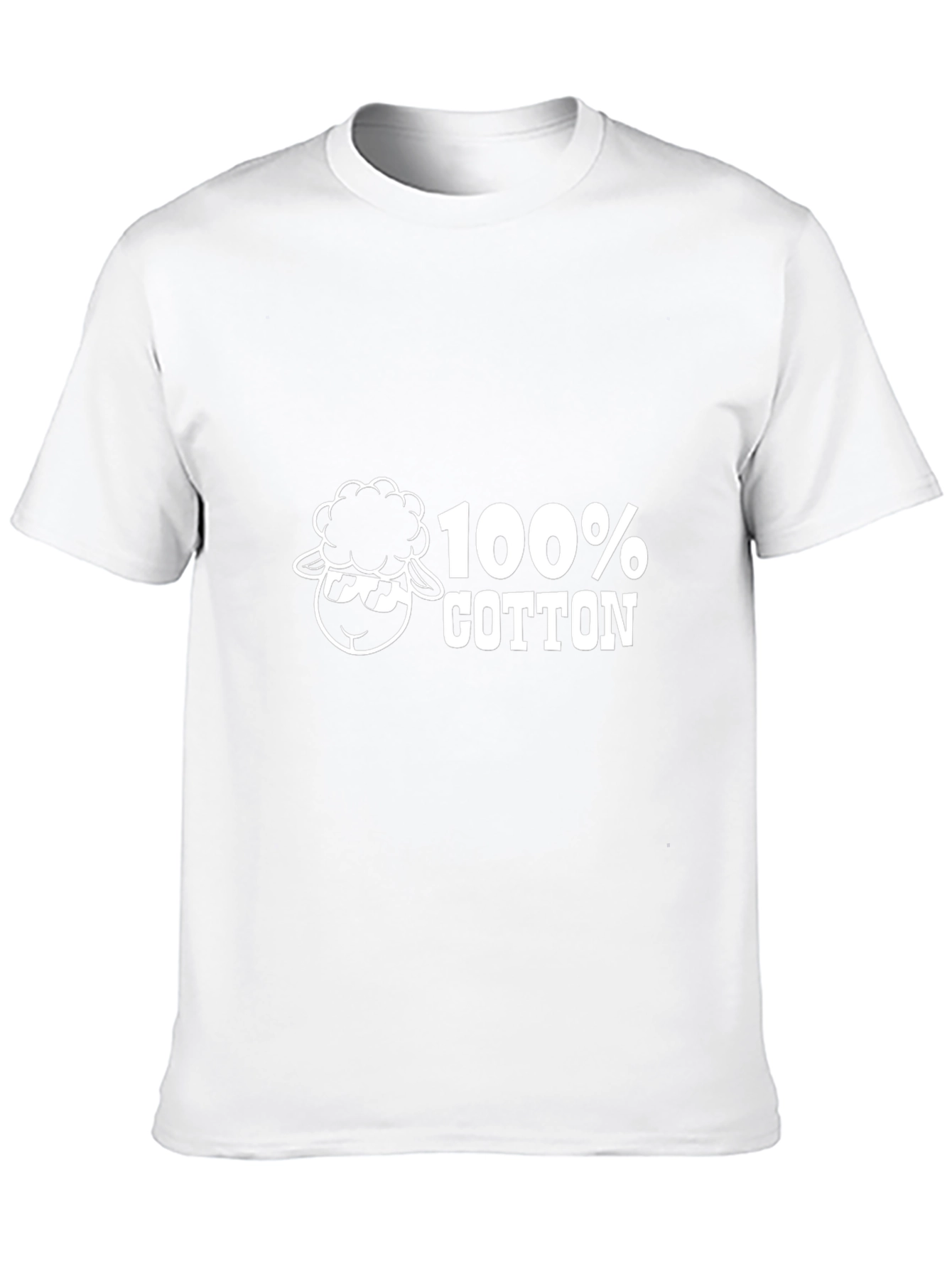 100% Cotton Sheep Graphic Black T-Shirt