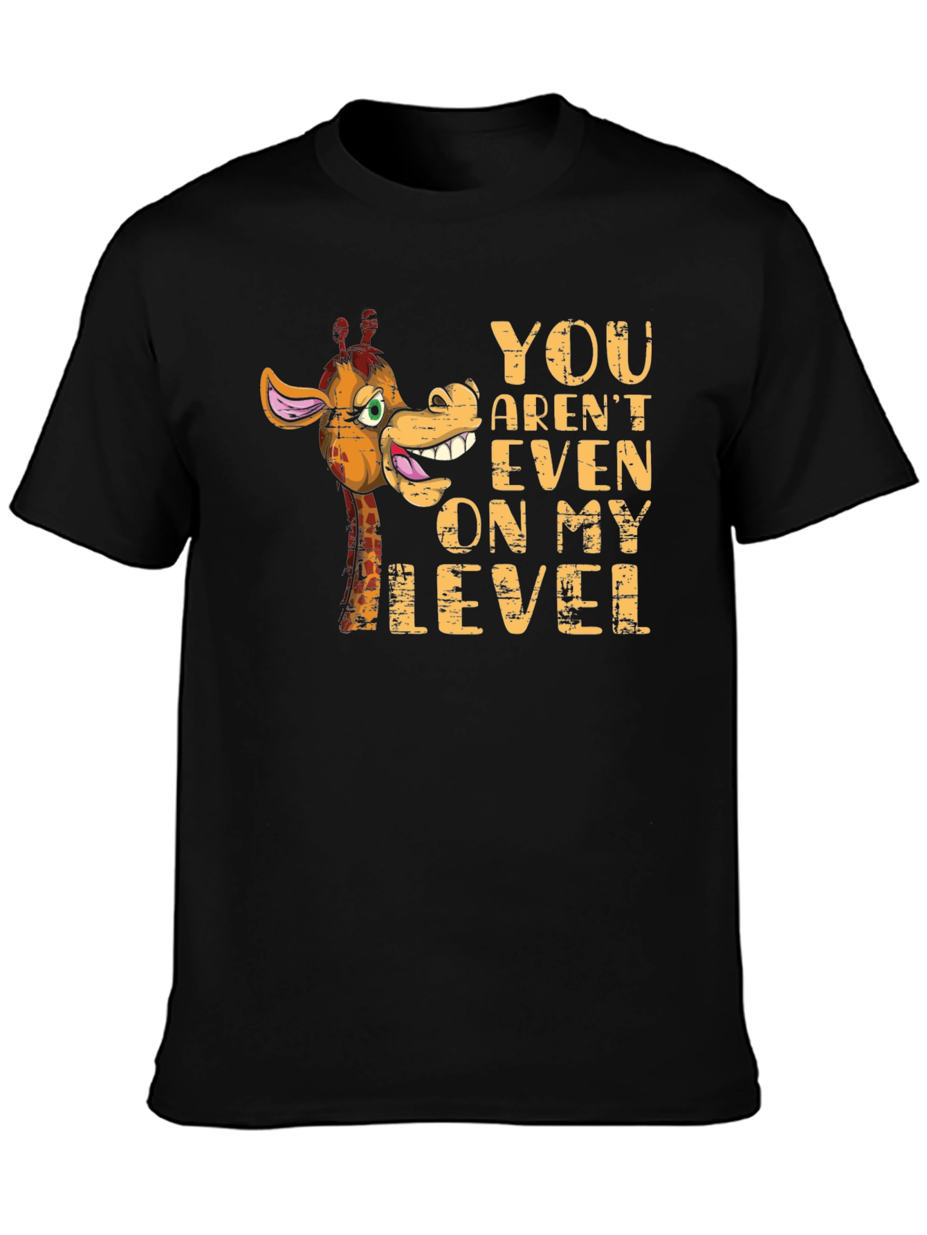 Funny Giraffe Not On My Level Graphic T-Shirt