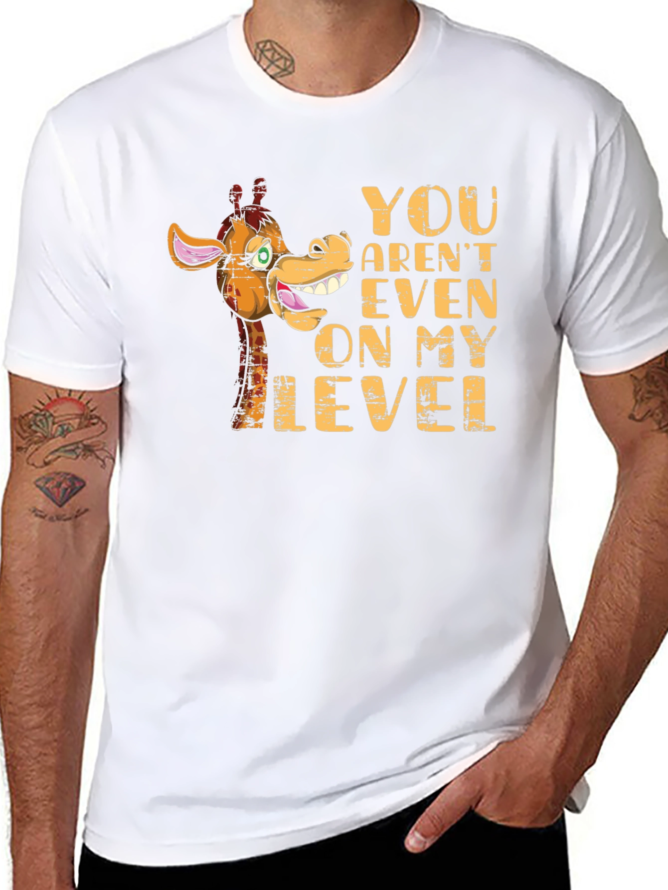Funny Giraffe Not On My Level Graphic T-Shirt
