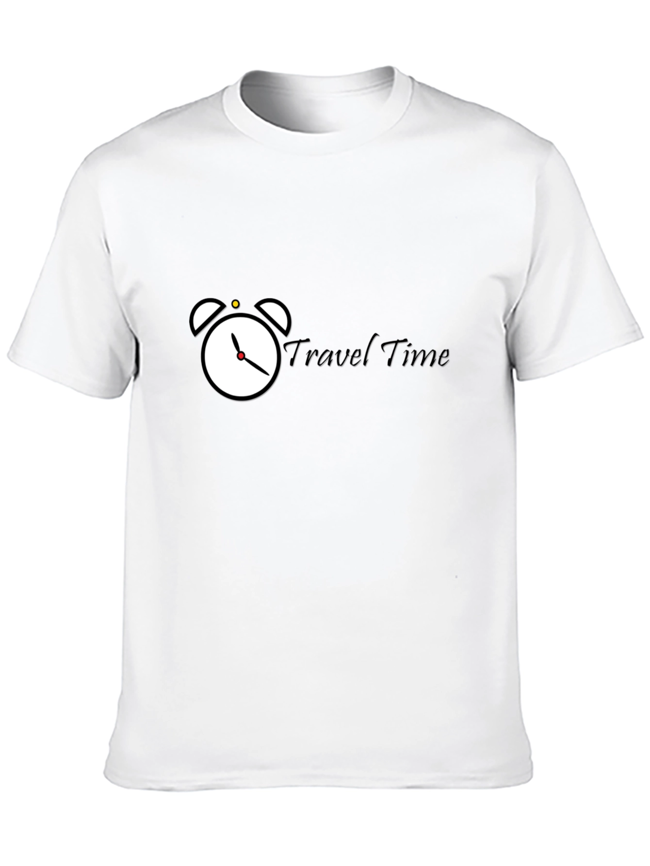 Travel Time Graphic T-Shirt - Stylish Black Tee