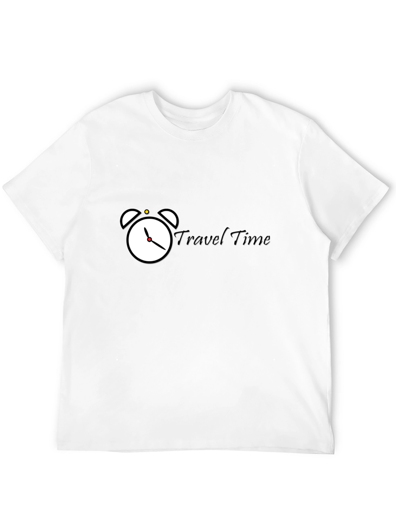 Travel Time Graphic T-Shirt - Stylish Black Tee