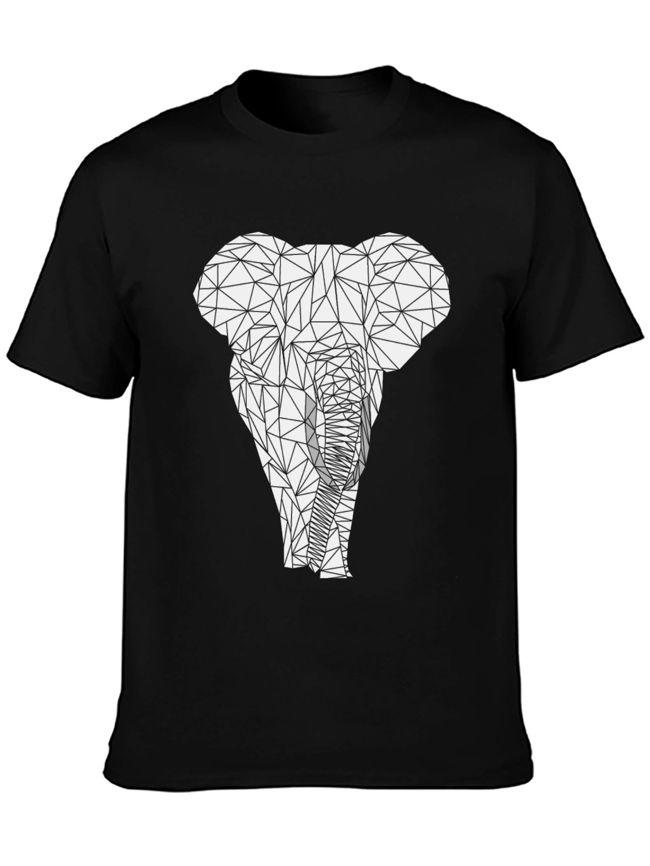 Geometric Elephant Graphic Tee - Modern Animal Print