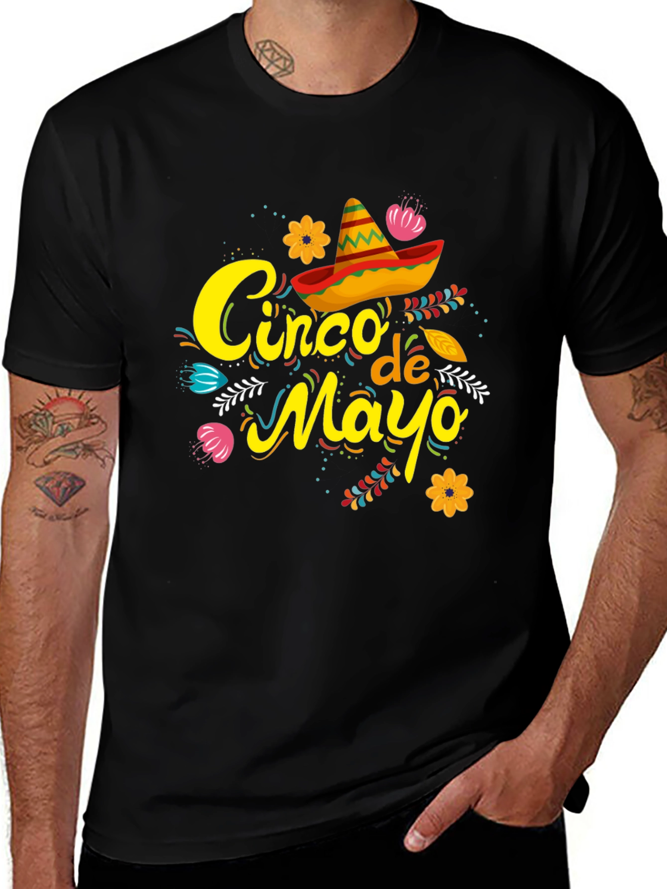 Cinco de Mayo T-Shirt - Black Graphic Tee