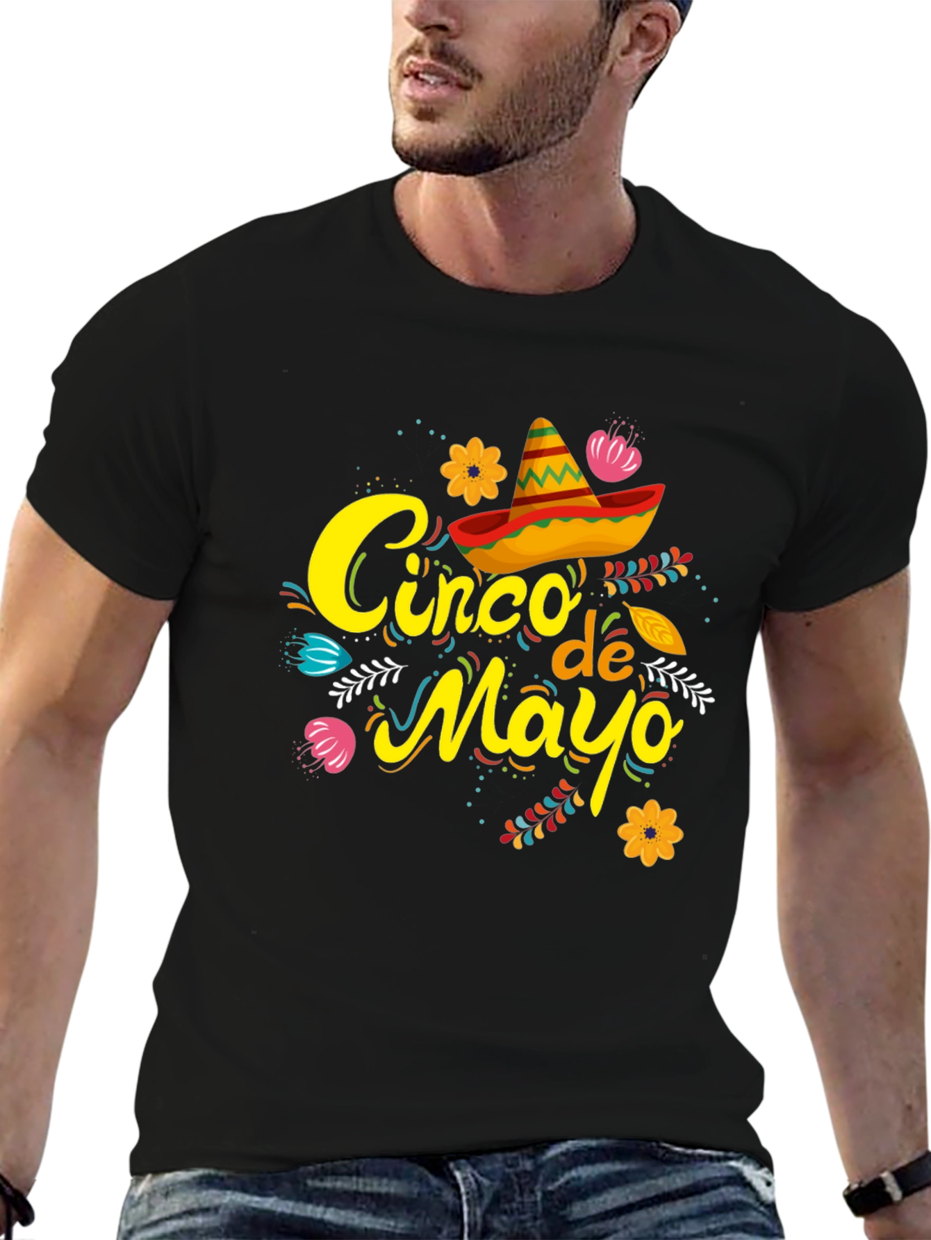 Cinco de Mayo T-Shirt - Black Graphic Tee