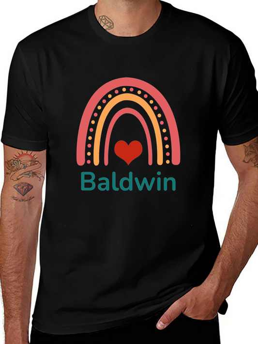 Baldwin Rainbow Heart Tee