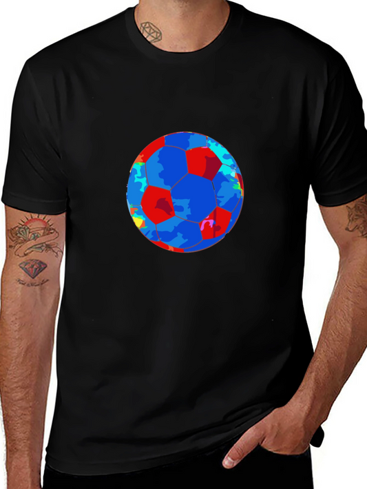 Colorful Soccer Ball Graphic T-Shirt