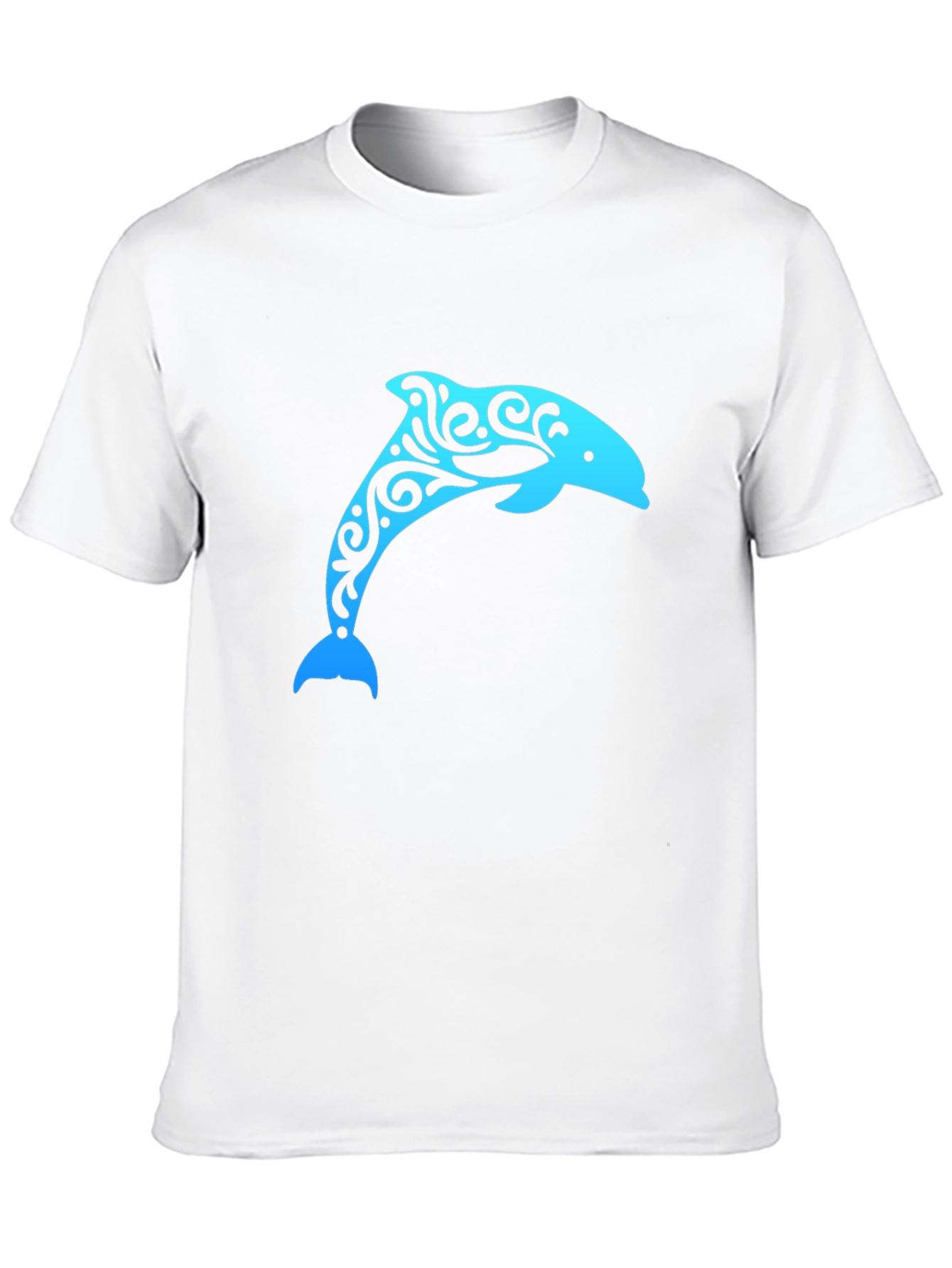 Stylish Dolphin Graphic Black T-Shirt
