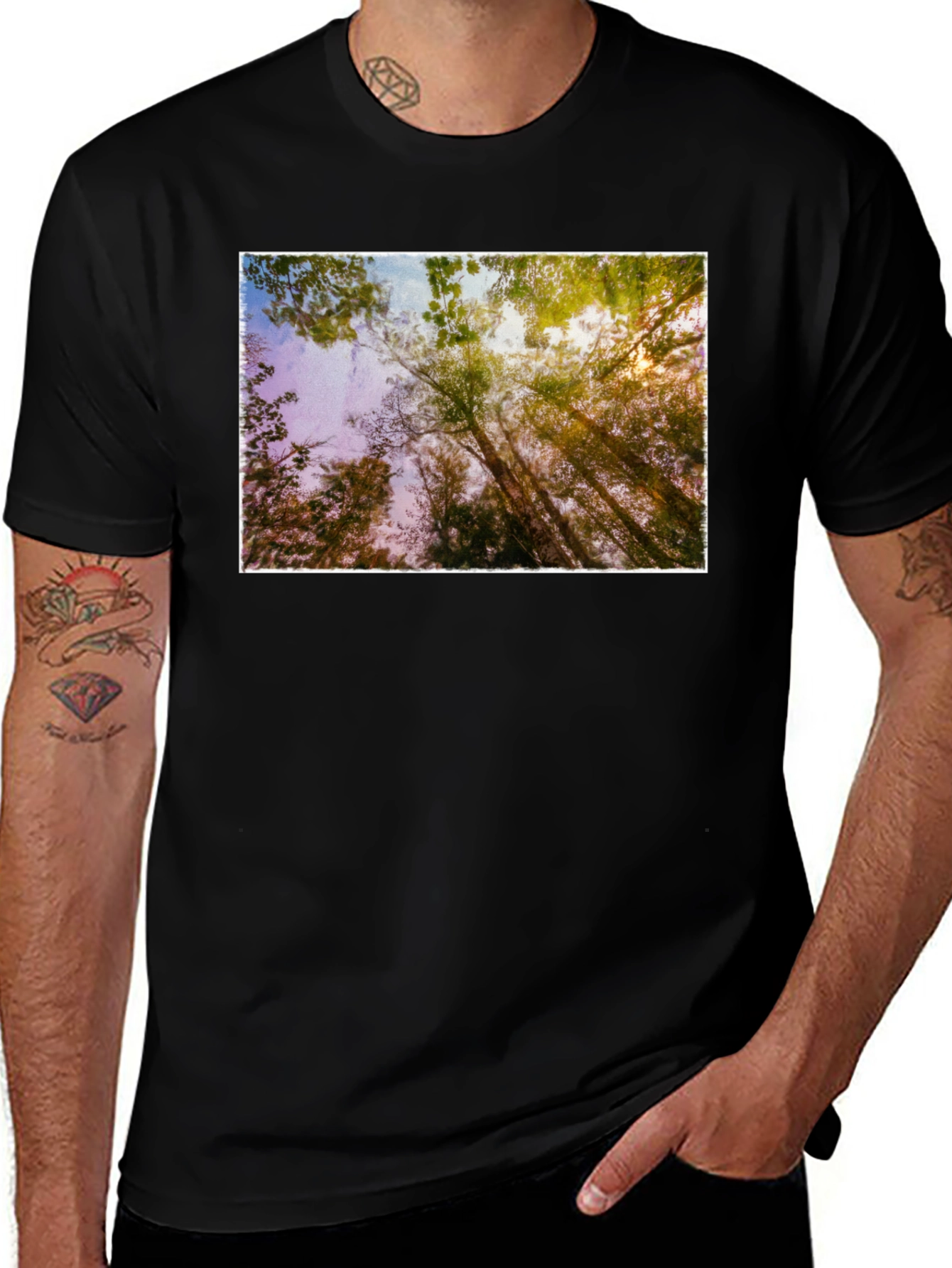 Natures Light Black T-Shirt