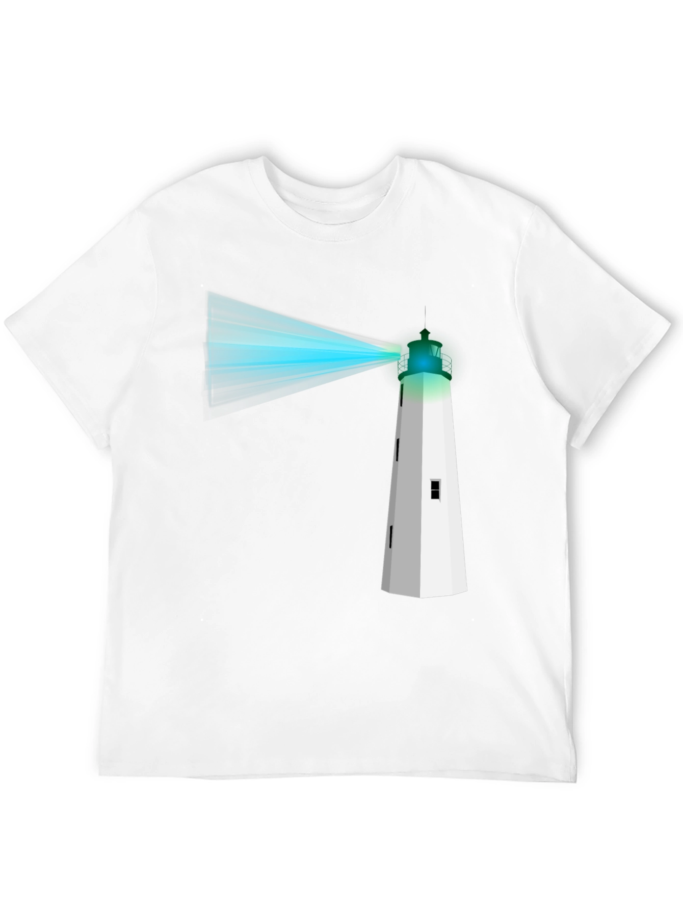 Lighthouse Graphic Tee - Black Cotton T-Shirt