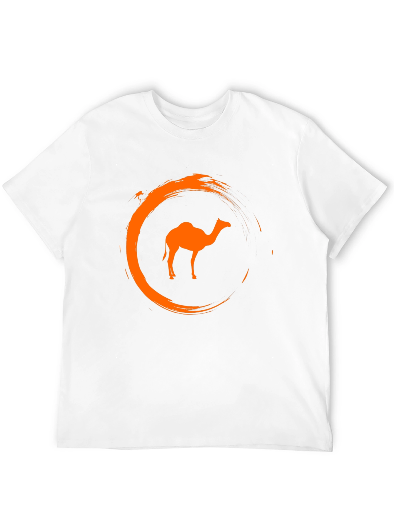 Camel Graphic Tee - Stylish Crew Neck Black T-Shirt