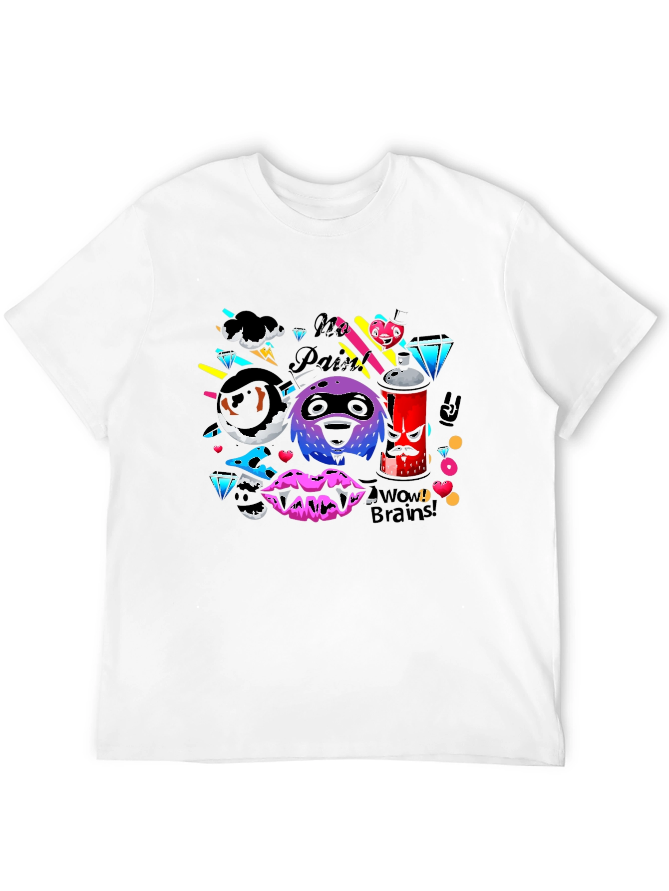 Funky Graphic Print Black T-Shirt