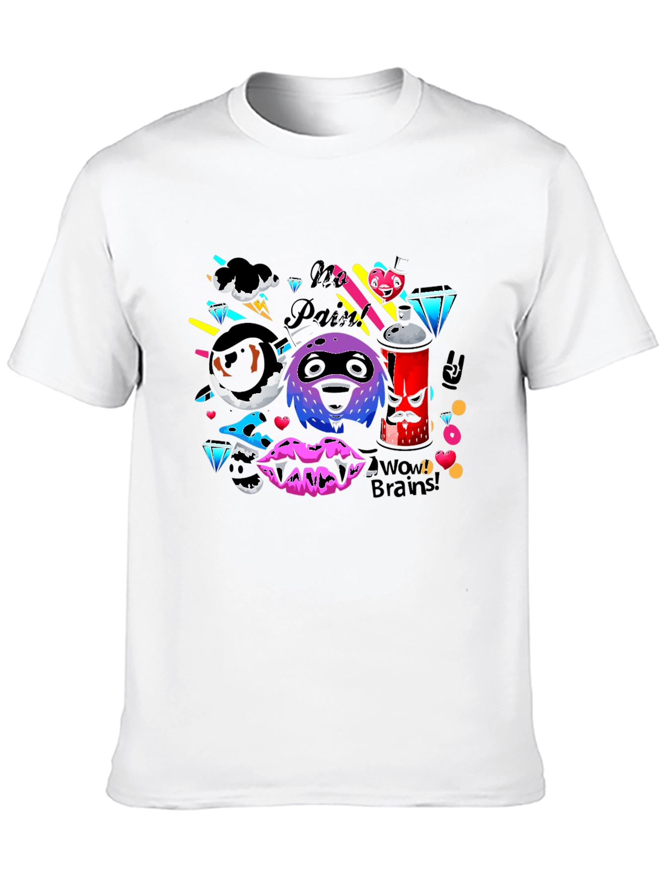 Funky Graphic Print Black T-Shirt
