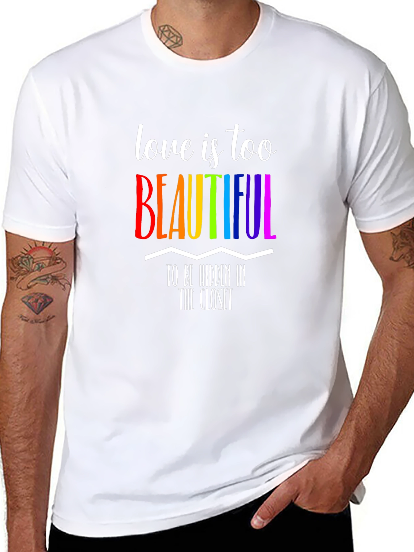 Love Is Too Beautiful LGBTQ+ Pride T-Shirt