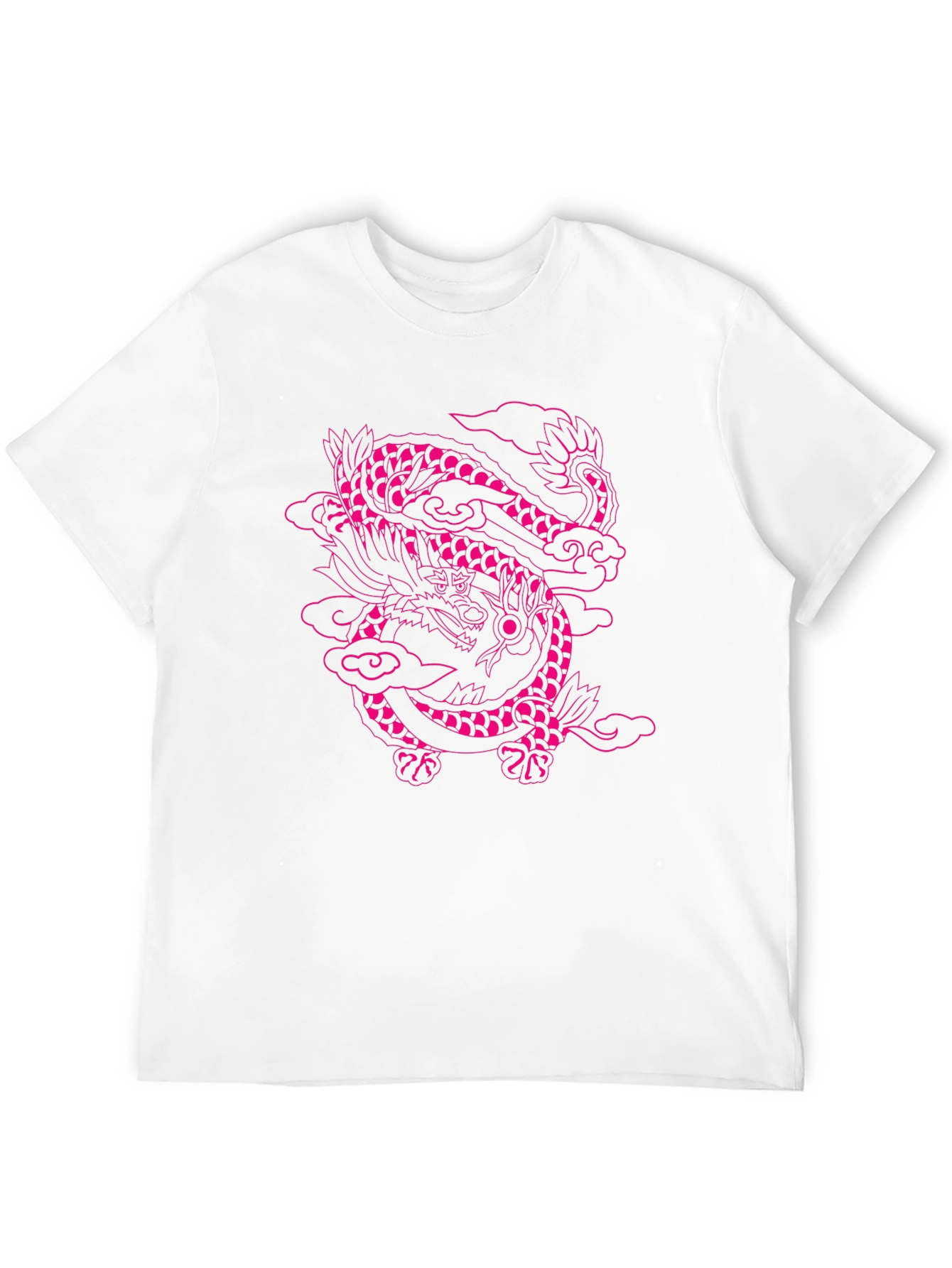 Pink Dragon Graphic Black T-Shirt
