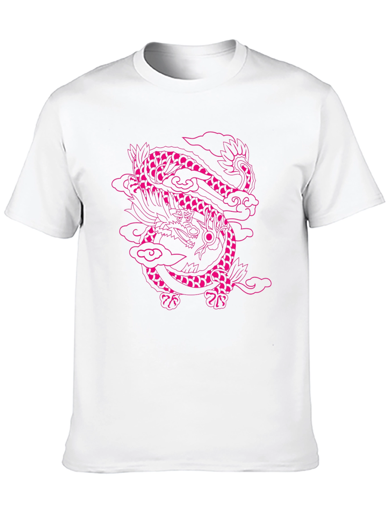 Pink Dragon Graphic Black T-Shirt