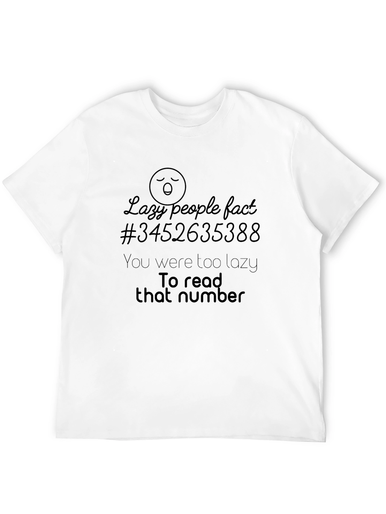 Funny Lazy People Fact Black T-Shirt