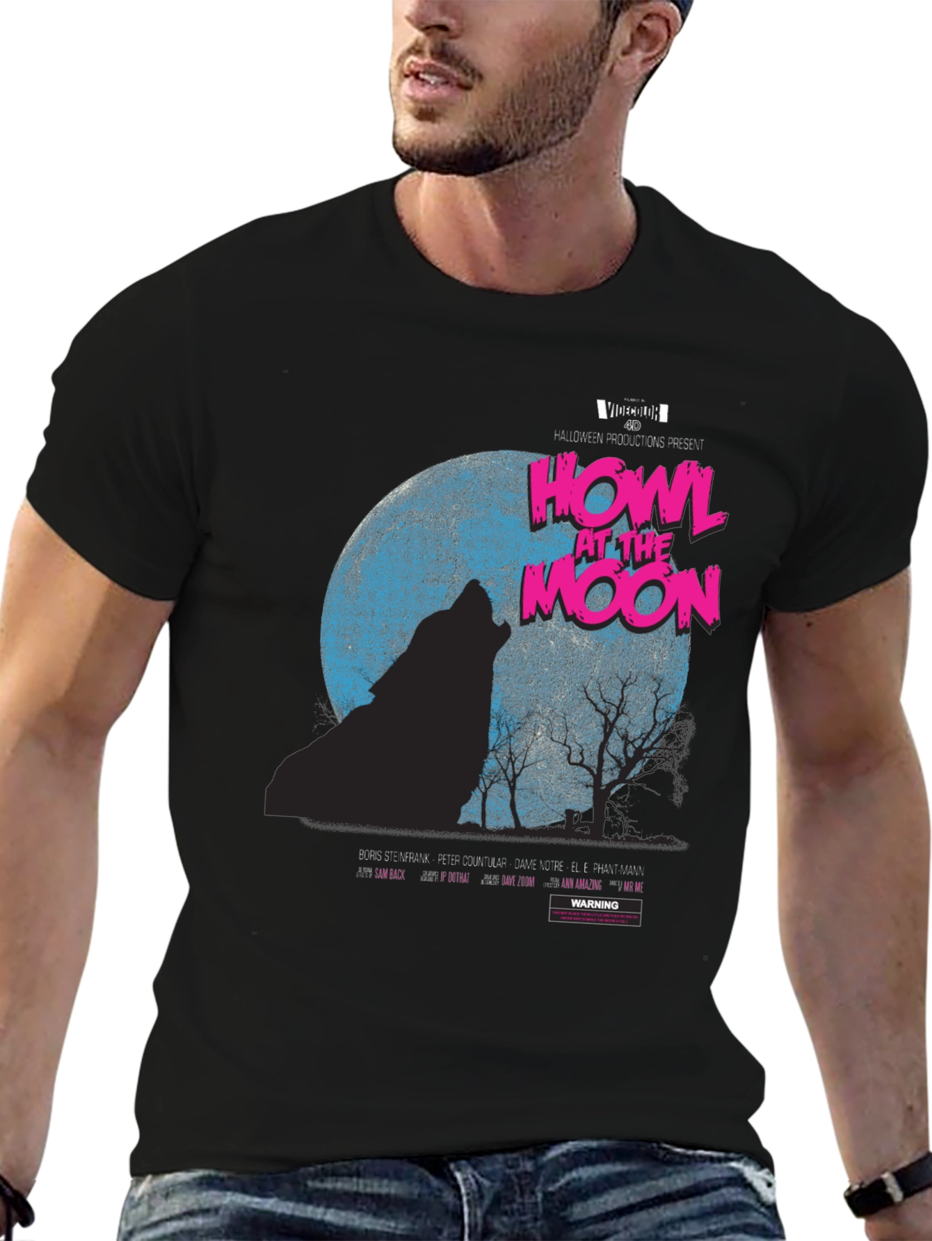 Howl at the Moon Graphic T-Shirt - Black