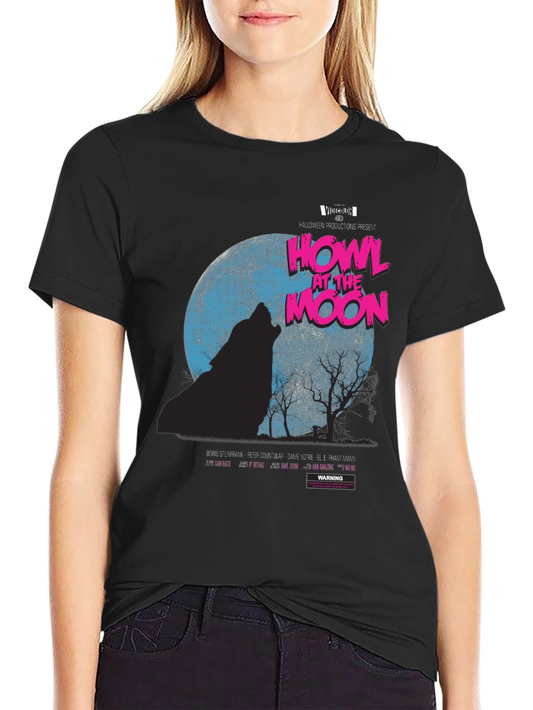 Howl at the Moon Graphic T-Shirt - Black