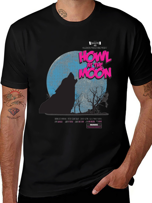 Howl at the Moon Graphic T-Shirt - Black