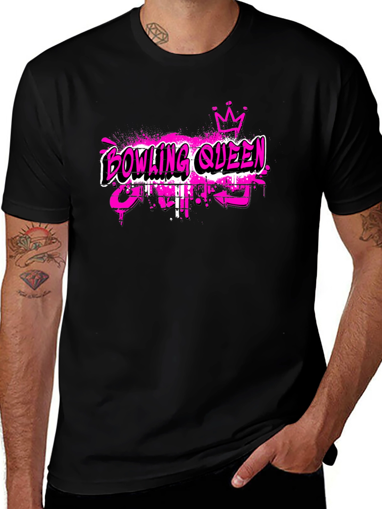 Bowling Queen Black T-Shirt