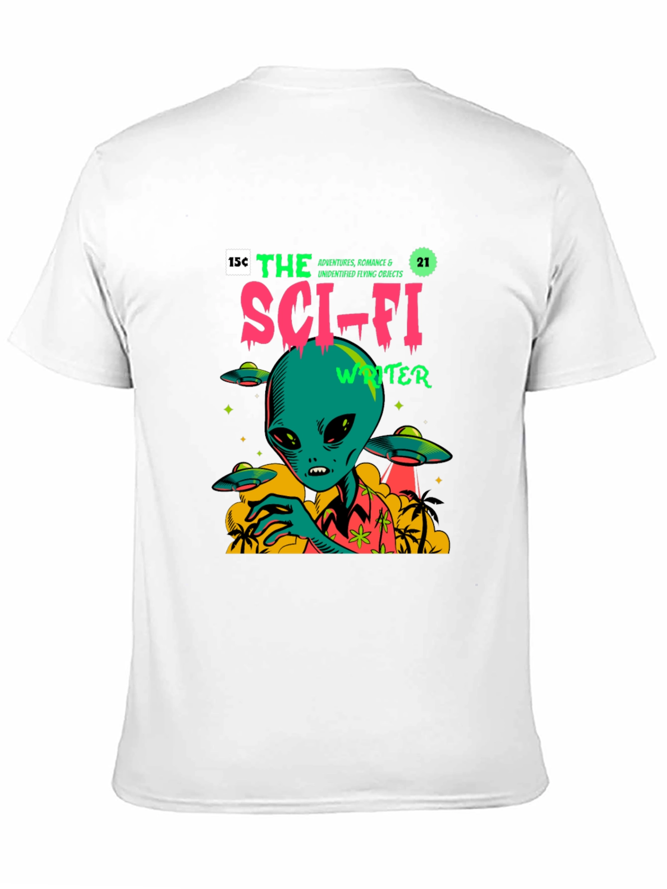 Sci-Fi Alien Graphic Print T-Shirt